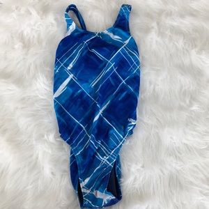 BARELY WORN Electric Blue Speedo Swim Suit
